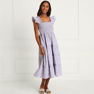Hill House Lavender Gingham Maxi Dress